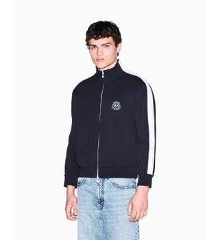 A|X Armani Exchange para hombre. XM002367AF13047UB101 Sudadera Bonded marino (XXL), Casual, Algodón