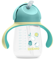baboo vaso de aprendizaje con pajita lagoon fiesta 9m 260 ml