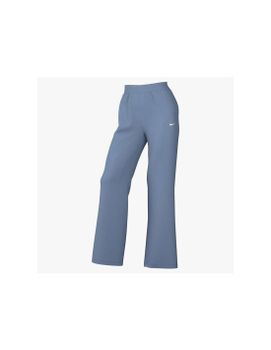 Pantalones Nike Studio Fleece Mid-Rise Open-Hem Mujer Azul