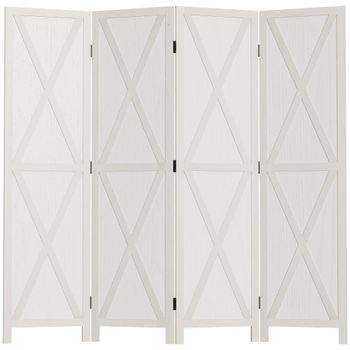 Biombo separador 182x1.8x170 cm blanco