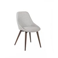 juego de 4 sillas de comedor modernas en tela gris 49x58 cm 85h