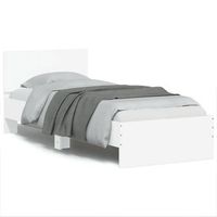 cama individual  cama para adultos  estructura cama con cabecero madera ingenieria blanco 90x200 cm