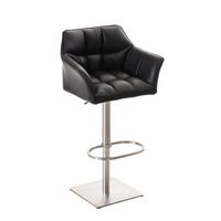 dudeco taburete alto damaso piel sintetica cromada negro