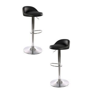Pack 2 Taburetes Cirkus De Polipiel 89*39*38.50 Cm - Negro