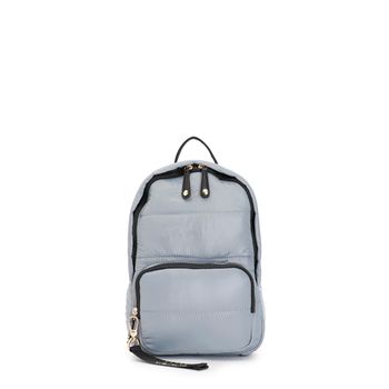 mochila acolchada de nailon light grey