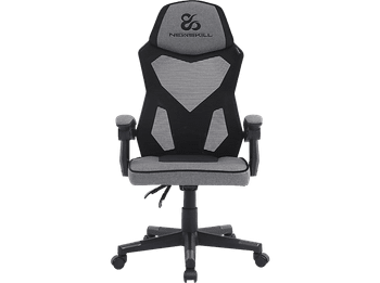 Silla gaming - Newskill Eros Mesh, Carga máx. 150 kg, Respaldo mallado, Tela transpirable, Gris