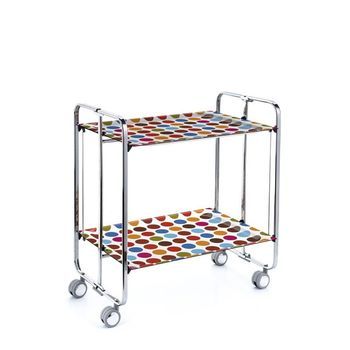 Carrito Auxiliar Plegable Bauhaus Cromado Con Ruedas – 2 Niveles Y 4 Posiciones,,06
