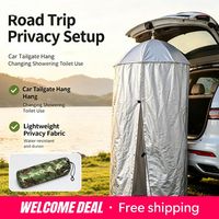 tienda de ducha portatil colgante para cambio de ropa y privacidad para camping porton trasero de coche inodoro exterior tamano 7790 cm