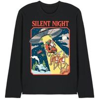 steven rhodes camiseta manga larga silent night para hombre