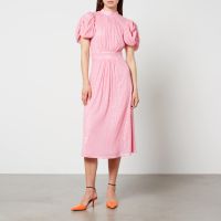 rotate birger christensen sequinned mesh midi dress - dk 36uk 8