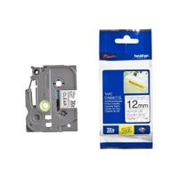 brother tze-s131 original p-touch label tape 12mm x 8m black on clear