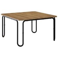 mesa de centro 795x795x45 cm acero - marron