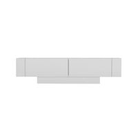 mueble de tv con 2 puertas y 2 estantes murales blancos l150 cm