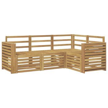 Conjunto De Sofás De Exterior 4 Uds. Blanco Vidaxl