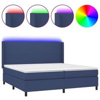 cama tapizada 203x203x128 cm  - azul
