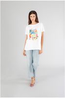 camiseta oversize postal white s