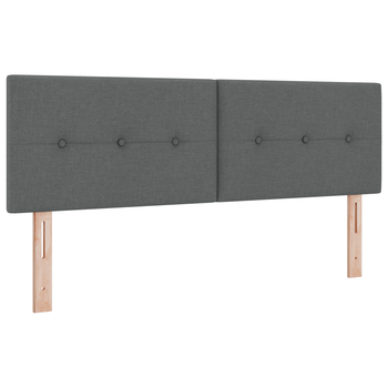 Cabecero Con Botones Capitoné Gris Oscuro De 160 Cm En Tela Cfw51531