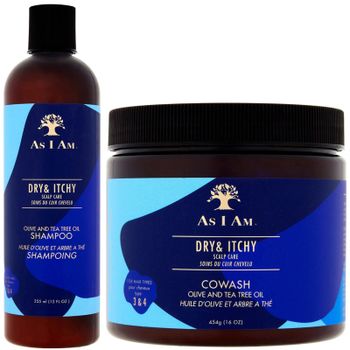 As I Am Dry & Itchy Scalp Care Olive and Tea Trea Oil Shampoo & Co-Wash
