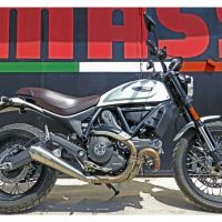silenciador de escape ducati scrambler 800 e4 mass cafe racer