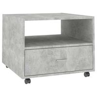 mesa de cafe - mesa de centro madera de ingenieria gris hormigon 55x55x40 cm