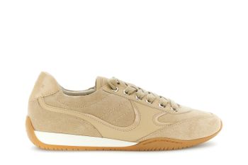 zapatillas de ante con insertos elásticos beige 37