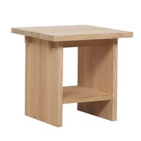 mesa auxiliar de pino macizo 50 cm barnizada