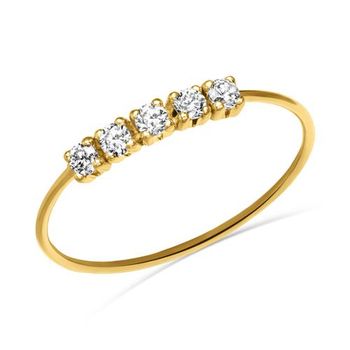 Anillo de mujer de oro 9 quilates con circonita