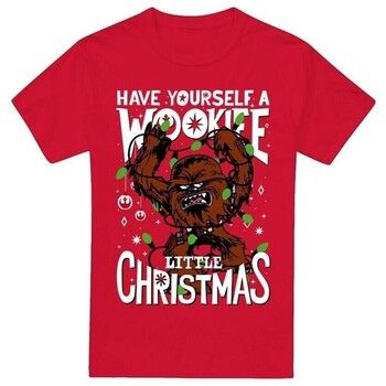 Disney Camiseta A Wookie Little Christmas para hombre