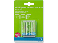 pilas aaa recargables - isy iab-1002 4 pilas aaa 800 mah