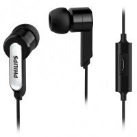 auriculares philips she1405bk10 con cable micro integrado conexion alambrica para llamadas y musica negros