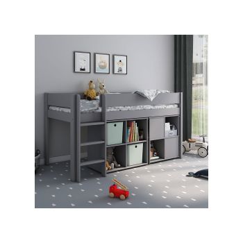 Kids Avenue Estella Mid Sleeper Bed with Desk & Storage Cube