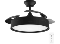 ventilador de techo - cecotec energysilence aero 4200 invisible black expert 35 w motor dc 42r luz led mando 6 velocidades negro