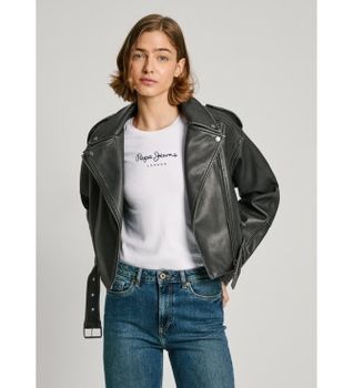 Pepe Jeans para mujer. PL402422 Cazadora Amalia negro (M), Casual, Poliéster
