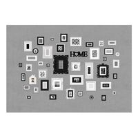 papel pintado 3d - pared llena de marcos 150x105 cm