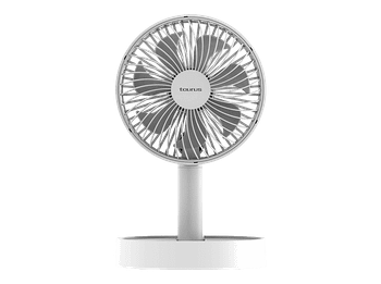 Ventilador de sobremesa - Taurus Air Lite Fold&Go+, Plegable, Altura ajustable, Oscilación horizontal 90º, 4 Velocidades, Recargable, 12 W, Blanco