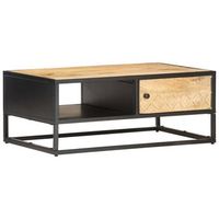 mueble de tv puerta tallada madera de mango rugosa 90x55x36 cm vidaxl
