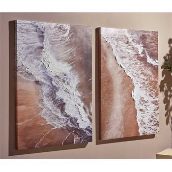 Lienzo  Playa  A Relieve 50% Al Oleo S/2 70x3x100cm