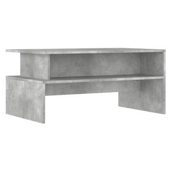 Mesa De Centro，mesa Auxiliar，mesa De Café Madera De Ingeniería Gris Hormigón 90x55x42,5 Cm