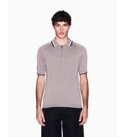 ax armani exchange para hombre xm001977af20139u6107 polo knit driftwood gris xs casual algodon manga corta