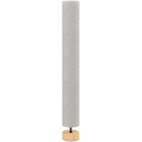 homcom lampara de pie lampara de salon con casquillo max 40 w e27 pantalla de lino y marco de metal o15x120 cm gris