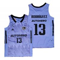 camiseta sergio rodriguez real madrid baloncesto adidas - junior segunda equipacion 2023 acb