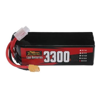 Batería LiPo ZOP Power 6S 22.2V 3300mAh 120C 73.26Wh con conector XT60 para RC Drone