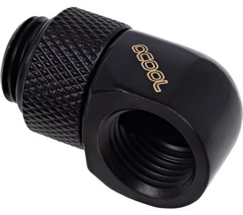Icicle 90 Degree Angled Rotary Fitting - Black, Black
