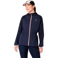 asics road packable  chaqueta para correr mujeres - azul oscuro