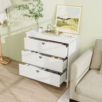comoda  mesilla de noche 3 cajones mueble de almacenaje blanco