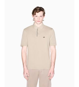 A|X Armani Exchange para hombre. XM002067AF10366U6229 Polo Insert beige (XS), Casual, Algodón, Manga corta