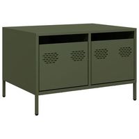 mueble para tv acero laminado en frio verde oliva 68x50x435 cm vidaxl