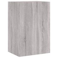 mueble tv de pared  mueble de salon  armario tv madera ingenieria gris sonoma 405x30x60 cm