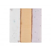 juego de panales de muselina 3 uds 75x75 cm hedge-hugs