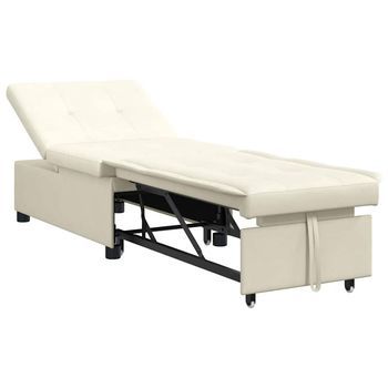 Sofá Cama Crema 194 X 67 X 82 Cm Terciopelo Vidaxl